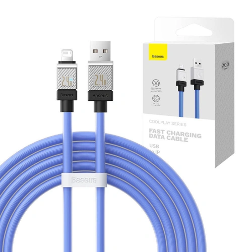 Kup Cablu Baseus CoolPlay Series USB-A/Lightning, 2.4A 2m (albastru) - BSU4279 - {ean13} - Sklep Home Screen