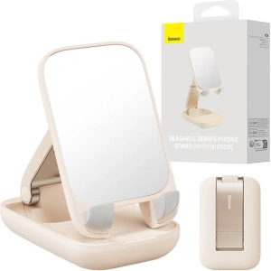 Kup Uchwyt biurkowy Baseus Folding Phone Stand Mirror (jasny róż) - BSU4280 - {ean13} - Sklep Home Screen