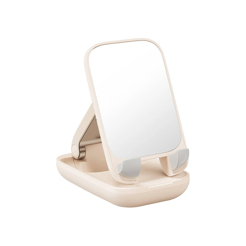 Uchwyt biurkowy Baseus Folding Phone Stand Mirror (jasny róż)