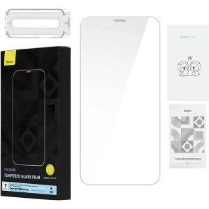 Szkło hartowane Baseus 0.4mm Corning HD Apple iPhone 12/12 Pro + zestaw czyszczący