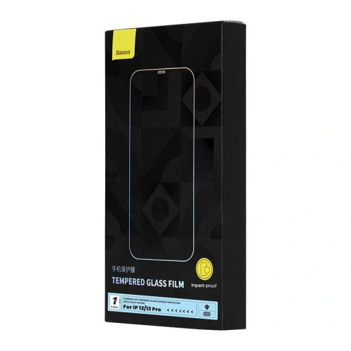 Kup Sticlă securizată Baseus 0.4mm Corning HD Apple iPhone 12/12 Pro + set de curățare - BSU4289 - {ean13} - Sklep Home Screen