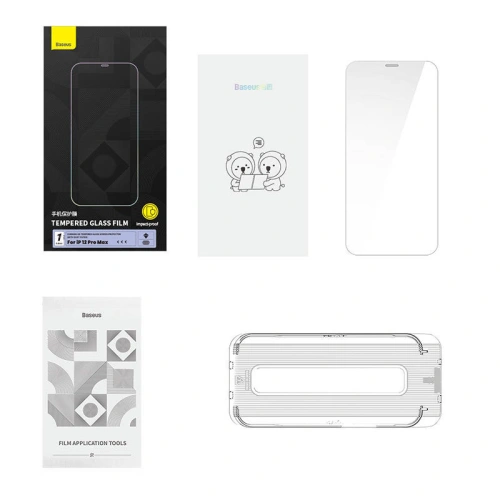 Kup Szkło hartowane Baseus 0.4mm Corning HD Apple iPhone 12 Pro Max + zestaw czyszczący - BSU4290 - {ean13} - Sklep Home Screen