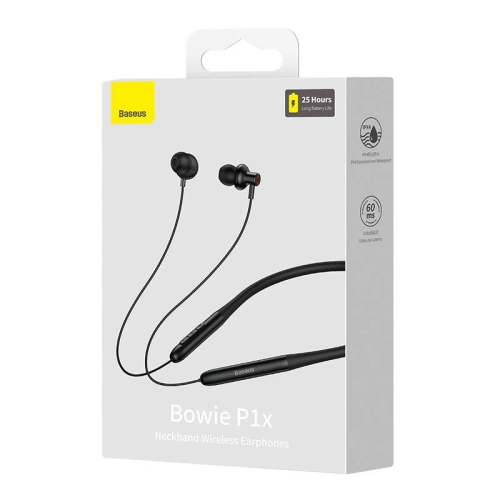 Kup Słuchawki bezprzewodowe Baseus Bowie P1x In-ear Neckband Bluetooth 5.3 Czarne - BSU4293 - {ean13} - Sklep Home Screen