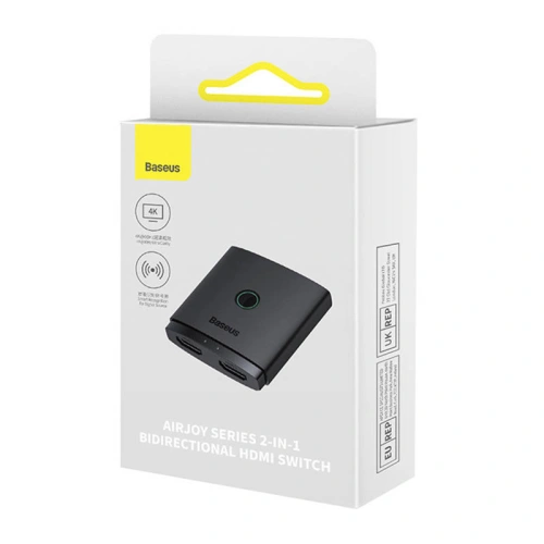 Buy Baseus AirJoy Series 2-in-1 Bidirectional HDMI Switch (black) - BSU4297 - {ean13} - Home Screen Store Europe