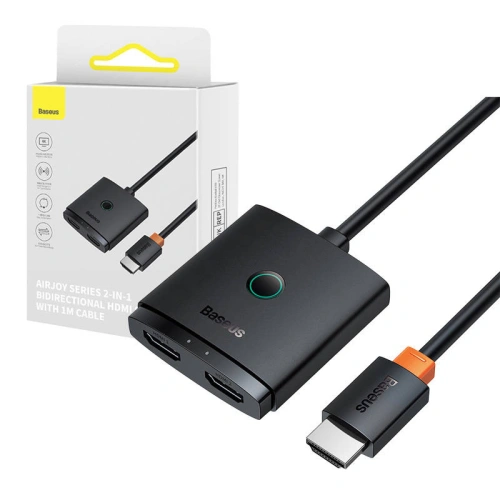 Kup HDMI adapter Baseus 2w1 kábel 1m (fekete) - BSU4298 - {ean13} - Sklep Home Screen
