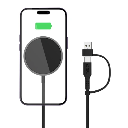 Kup Ładowarka bezprzewodowa Tech-Protect Qi15W-A25 Magnetic Magsafe Wireless Charger Black - THP2041 - {ean13} - Sklep Home Screen