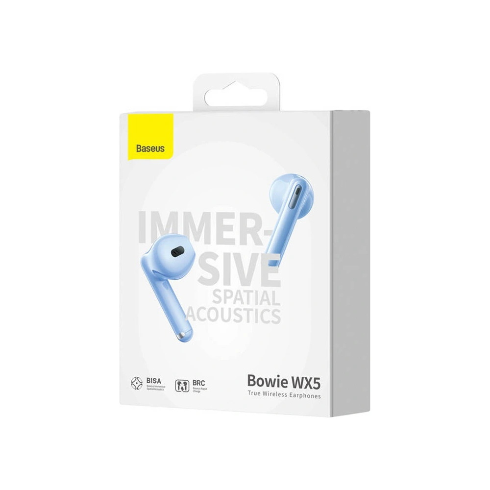 Słuchawki TWS Baseus Bowie WX5 Bluetooth 5.3 (niebieskie)