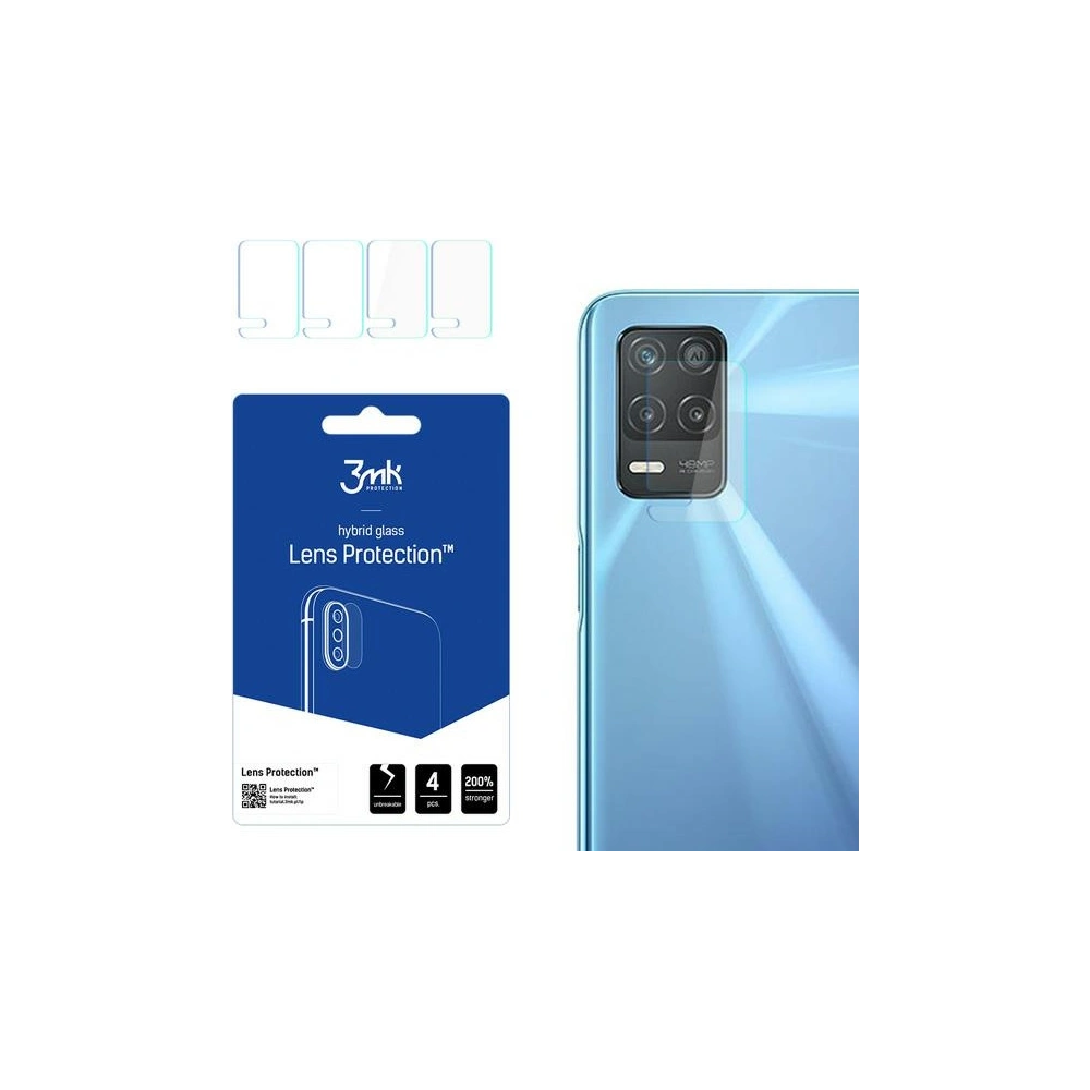 [OUTLET] Szkło hybrydowe na obiektyw aparatu 3MK Lens Protection Realme 8 5G [4 PACK]