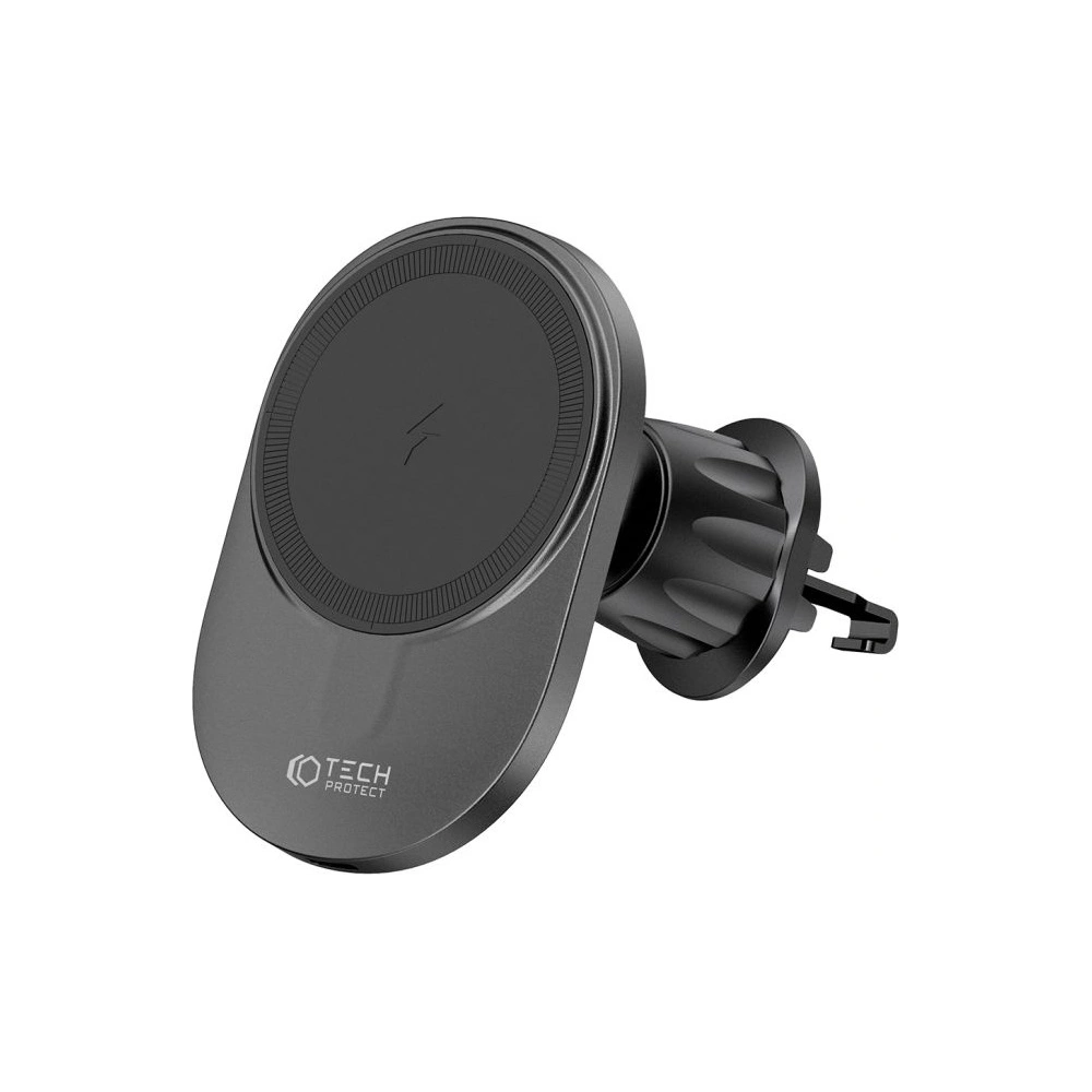 Uchwyt samochodowy z ładowarką bezprzewodową MagSafe Tech-Protect MM15W-V1 Magnetic Vent Car Mount Wireless Charger 15W Black