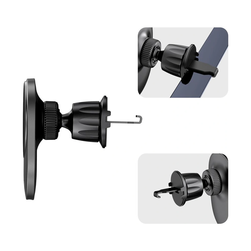 Uchwyt samochodowy z ładowarką bezprzewodową MagSafe Tech-Protect MM15W-V1 Magnetic Vent Car Mount Wireless Charger 15W Black