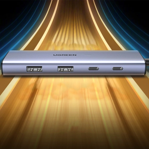 Kup Adapter HUB UGREEN CM500 USB-C/HDMI - 2x USB-C - 2x USB-A grau - UGR1627 - {ean13} - Sklep Home Screen