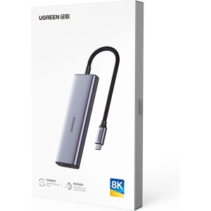 Adapter HUB UGREEN CM500 USB-C/HDMI - 2x USB-C - 2x USB-A szary