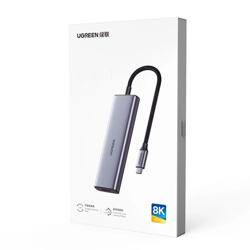 Kup Adapter HUB UGREEN CM500 USB-C/HDMI - 2x USB-C - 2x USB-A grau - UGR1627 - {ean13} - Sklep Home Screen