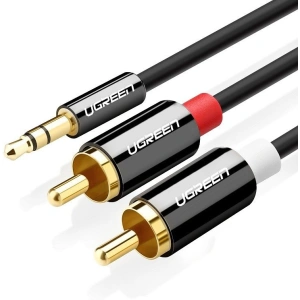 UGREEN AV116 3,5mm mini jack/2RCA (Cinch) Cable 5m (black)