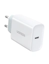 Ładowarka sieciowa UGREEN CD127, USB-C, PD3.0, QC4.0, 30W (biały)