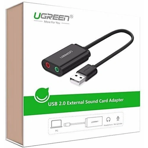 Kup Carda de sunet externă USB UGREEN 15cm (negru) - UGR1632 - {ean13} - Sklep Home Screen