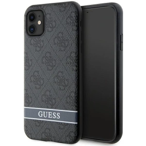 Kup Guess Apple Tasche GUHCN61P4SNK iPhone 11/XR grau/grau Hartschale 4G Stripe - GUE2605 - {ean13} - Sklep Home Screen