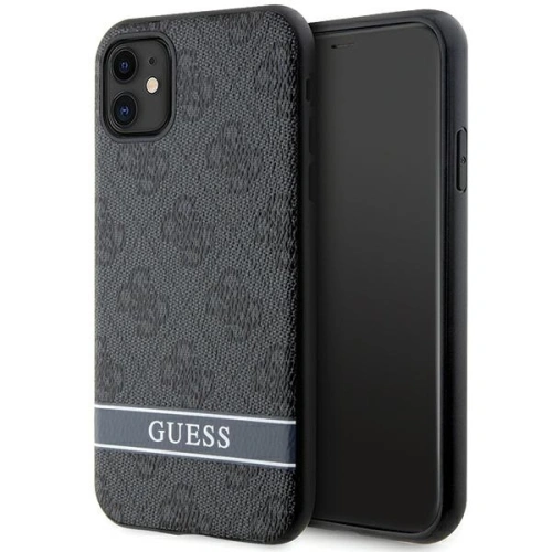 Buy Guess GUHCN61P4SNK Apple iPhone 11/XR gray hardcase 4G Stripe - GUE2605 - {ean13} - Home Screen Store Europe