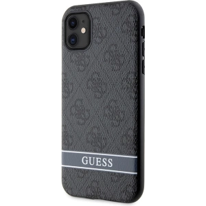 Kup Guess Apple Tasche GUHCN61P4SNK iPhone 11/XR grau/grau Hartschale 4G Stripe - GUE2605 - {ean13} - Sklep Home Screen