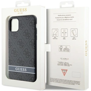 Kup Guess Apple Tasche GUHCN61P4SNK iPhone 11/XR grau/grau Hartschale 4G Stripe - GUE2605 - {ean13} - Sklep Home Screen