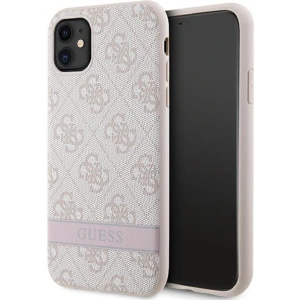 Kup Etui Guess GUHCN61P4SNP Apple iPhone 11/XR różowy/pink hardcase 4G Stripe - GUE2606 - {ean13} - Sklep Home Screen