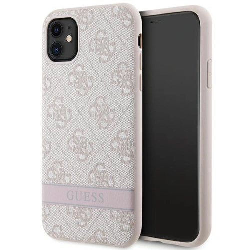 Buy Guess GUHCN61P4SNP Apple iPhone 11/XR pink hardcase 4G Stripe - GUE2606 - {ean13} - Home Screen Store Europe