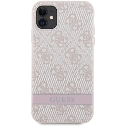 Buy Guess GUHCN61P4SNP Apple iPhone 11/XR pink hardcase 4G Stripe - GUE2606 - {ean13} - Home Screen Store Europe