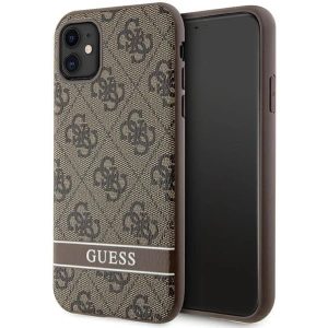 Kup Guess Apple Tasche GUHCN61P4SNW iPhone 11/XR braun/braun hardcase 4G Stripe - GUE2607 - {ean13} - Sklep Home Screen