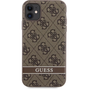 Kup Guess Apple Tasche GUHCN61P4SNW iPhone 11/XR braun/braun hardcase 4G Stripe - GUE2607 - {ean13} - Sklep Home Screen