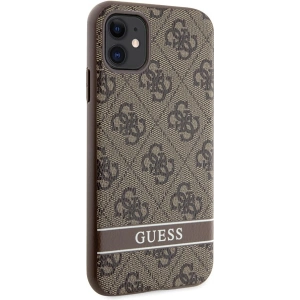 Kup Guess Apple Tasche GUHCN61P4SNW iPhone 11/XR braun/braun hardcase 4G Stripe - GUE2607 - {ean13} - Sklep Home Screen