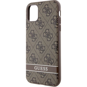 Kup Guess Apple Tasche GUHCN61P4SNW iPhone 11/XR braun/braun hardcase 4G Stripe - GUE2607 - {ean13} - Sklep Home Screen