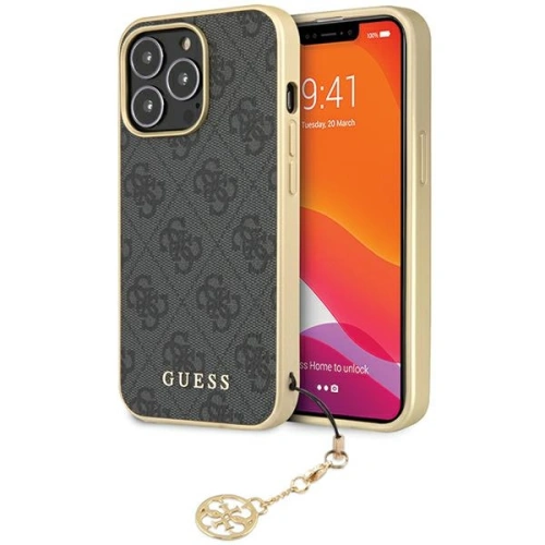 Kup Etui Guess GUHCP14LGF4GGR Apple iPhone 14 Pro szary/grey hardcase 4G Charms Collection - GUE2608 - {ean13} - Sklep Home Screen