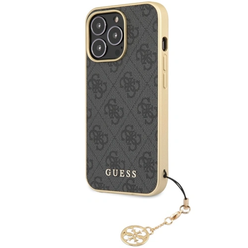 Kup Guess Apple Tasche GUHCP14LGF4GGR iPhone 14 Pro grau/grau Hartschale 4G Charms Collection - GUE2608 - {ean13} - Sklep Home Screen