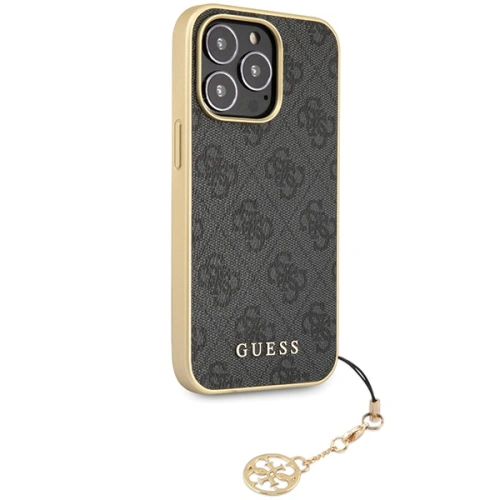 Kup Guess Apple Tasche GUHCP14LGF4GGR iPhone 14 Pro grau/grau Hartschale 4G Charms Collection - GUE2608 - {ean13} - Sklep Home Screen