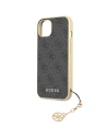 Buy Guess GUHCP14SGF4GGR Apple iPhone 14 gray hardcase 4G Charms Collection - GUE2609 - {ean13} - Home Screen Store Europe