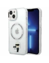 Karl Lagerfeld KLHMP13MHNKCIT Apple iPhone 13 hardcase transparent Iconic Karl&Choupette Magsafe