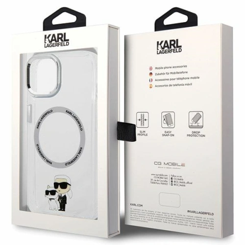 Buy Karl Lagerfeld KLHMP13MHNKCIT Apple iPhone 13 hardcase transparent Iconic Karl&Choupette Magsafe - KLD1586 - {ean13} - Home Screen Store Europe