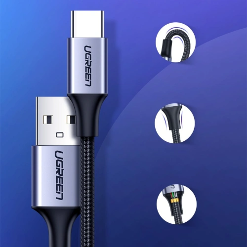 Kup Cablu UGREEN 60125 USB-A/USB-C Quick Charge 3.0 3A 0,5m gri - UGR1637 - {ean13} - Sklep Home Screen
