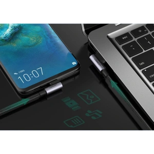 Kup UGREEN US176 USB-A/USB-C Quick Charge 3.0 3A 0,5m szürke szögletes kábel - UGR1638 - {ean13} - Sklep Home Screen