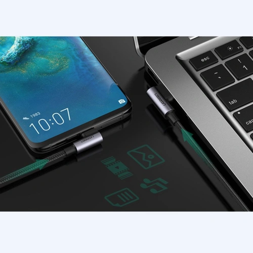 Kup Úhlový kabel UGREEN US176 USB-A/USB-C Quick Charge 3.0 3A 0,5m šedý - UGR1638 - {ean13} - Sklep Home Screen