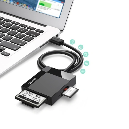 Kup UGREEN CR125 USB 3.0 SD/microSD/CF/MS-Kartenleser Schwarz - UGR1639 - {ean13} - Sklep Home Screen