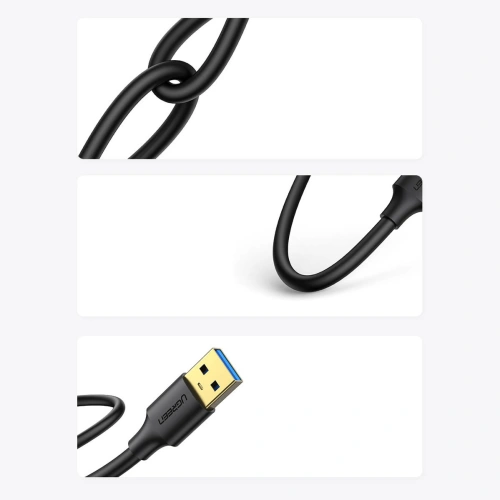 Kup Kabel UGREEN US128 USB-A/USB-A USB 3.0 5Gb/s 0.5m černý - UGR1641 - {ean13} - Sklep Home Screen