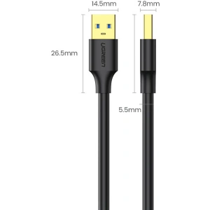 UGREEN US128 USB-A/USB-A USB 3.0 5Gb/s 0.5m fekete