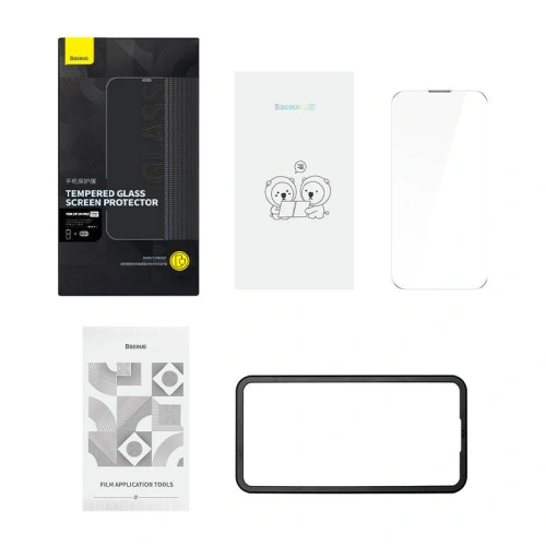 Kup 0.3mm Baseus Apple Gehärtetes Glas Schott HD iPhone 14 Pro + Staubbeschichtung - BSU4315 - {ean13} - Sklep Home Screen
