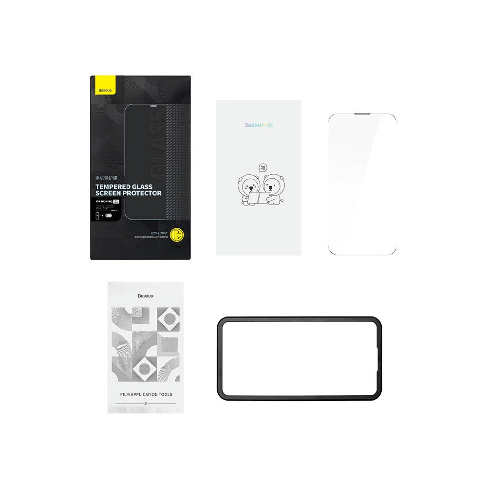 Szkło hartowane 0.3mm Baseus Schott HD Apple iPhone 14 Pro + powłoka przeciwpyłowa