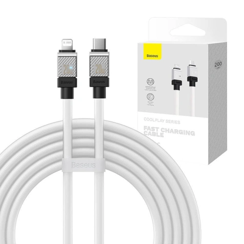 Kup Cablul Baseus CoolPlay Series USB-C/Lightning 20W 2m (alb) - BSU4316 - {ean13} - Sklep Home Screen
