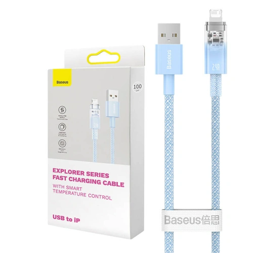 Kup Cablul Baseus Explorer Series USB-A/Lightning 2m 2.4A (albastru) - BSU4318 - {ean13} - Sklep Home Screen