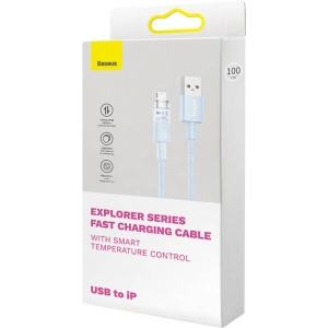 Kabel Baseus Explorer Series USB-A/Lightning 2m 2.4A (modrý)