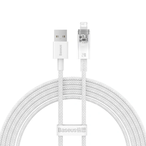 Kup Kabel Baseus Explorer Series USB-A/Lightning 2m 2.4A (bílý) - BSU4319 - {ean13} - Sklep Home Screen