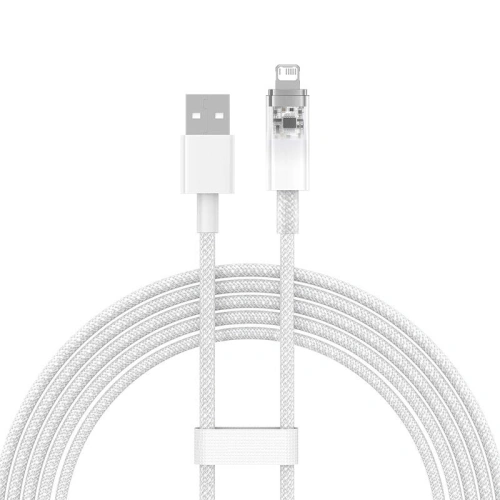 Kup Kabel Baseus Explorer Series USB-A/Lightning 2m 2.4A (bílý) - BSU4319 - {ean13} - Sklep Home Screen